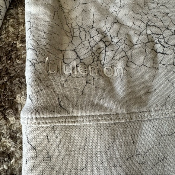 Lululemon Perfectly Oversized Crew Thread Dye White Black Cotton Terry 2 - Picture 5 of 8